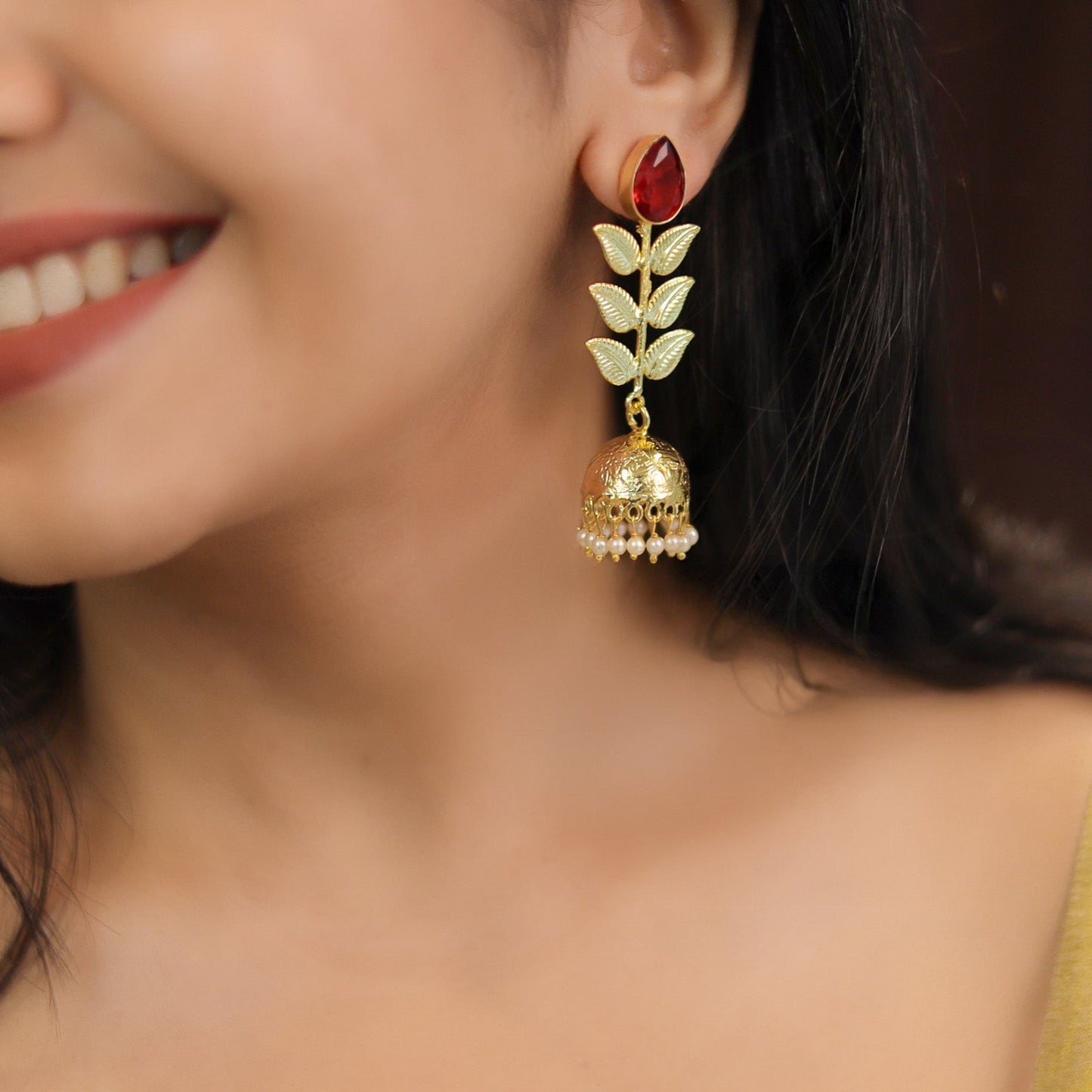 3 Layer Leaf Jhumka