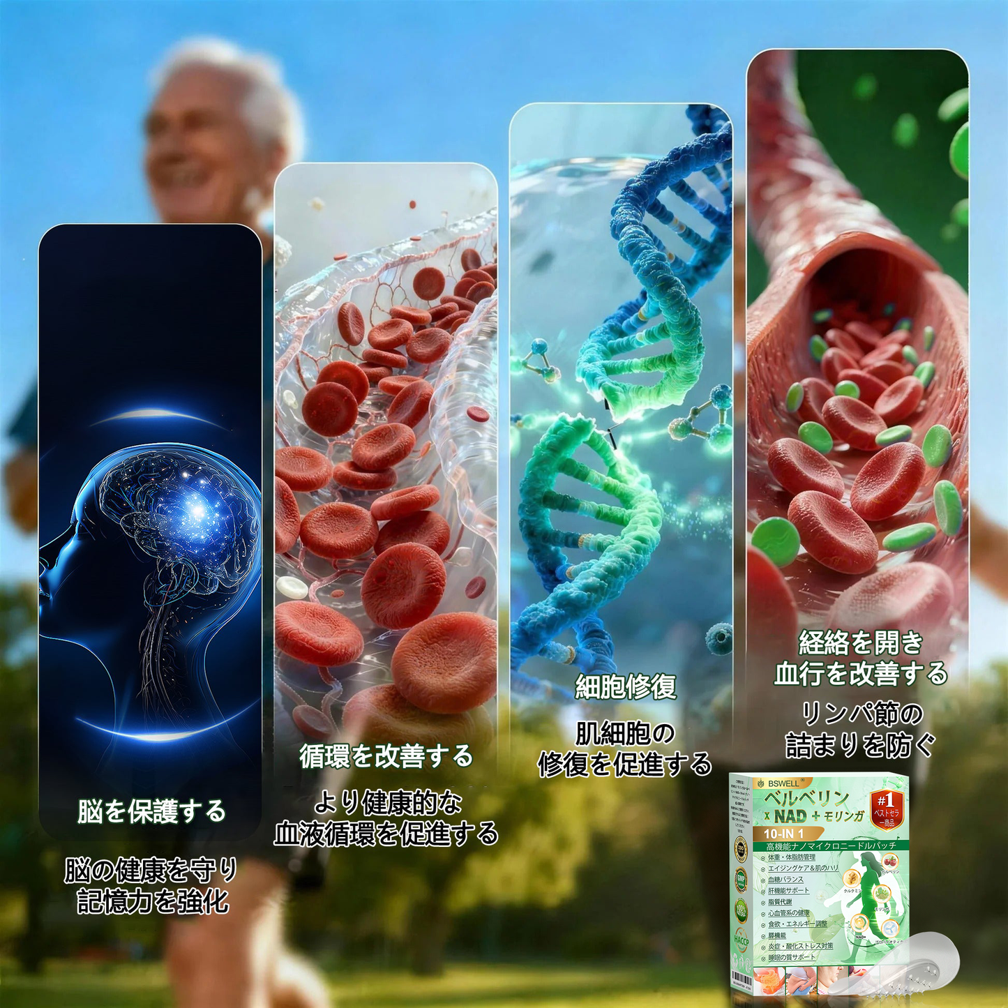 公式旗艦店 /💎BSWELL®＆NAD+ 10-in-1 ナノ強化フォーミュラ — 肥満、肌のたるみ、糖尿病、睡眠時無呼吸症候群、関節の悩み、その他健康上の懸念にアプローチ🌟