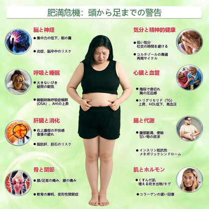 公式旗艦店 /💎BSWELL®＆NAD+ 10-in-1 ナノ強化フォーミュラ — 肥満、肌のたるみ、糖尿病、睡眠時無呼吸症候群、関節の悩み、その他健康上の懸念にアプローチ🌟