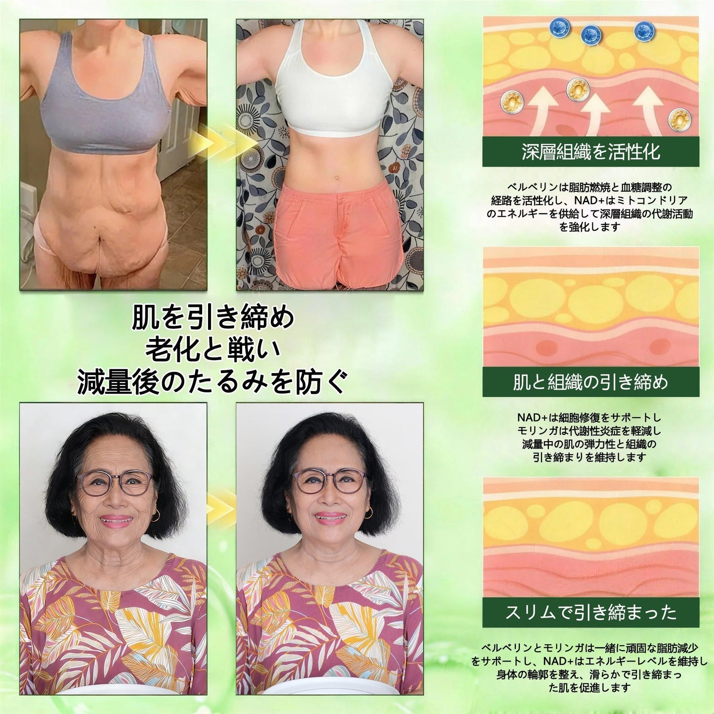 公式旗艦店 /💎BSWELL®＆NAD+ 10-in-1 ナノ強化フォーミュラ — 肥満、肌のたるみ、糖尿病、睡眠時無呼吸症候群、関節の悩み、その他健康上の懸念にアプローチ🌟